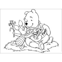 Dessin à colorier: Winnie l'Ourson (Films d'animation) #28797 - Coloriages à Imprimer Gratuits