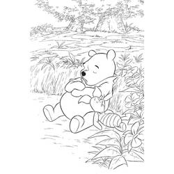 Dessin à colorier: Winnie l'Ourson (Films d'animation) #28824 - Coloriages à Imprimer Gratuits