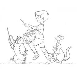 Dessin à colorier: Winnie l'Ourson (Films d'animation) #28831 - Coloriages à Imprimer Gratuits