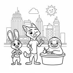 Coloriage Zootopie (Films d'Animation) #221698 à imprimer et colorier