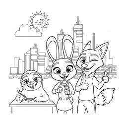 Coloriage Zootopie (Films d'Animation) #221737 à imprimer et colorier