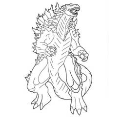 Dessin à colorier: Godzilla (Films et Séries TV) #173103 - Coloriages à Imprimer Gratuits