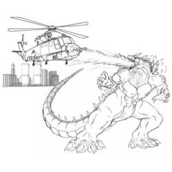 Dessin à colorier: Godzilla (Films et Séries TV) #173111 - Coloriages à Imprimer Gratuits