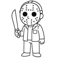 Jason Voorhees - Coloriages gratuits à imprimer