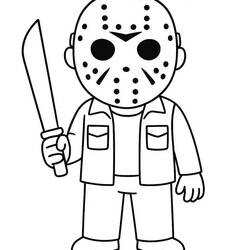 Jason Voorhees - Coloriages gratuits à imprimer