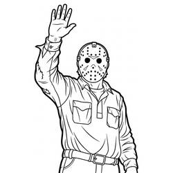Coloriage Jason Voorhees (Films et Séries TV) #222081 à imprimer et colorier