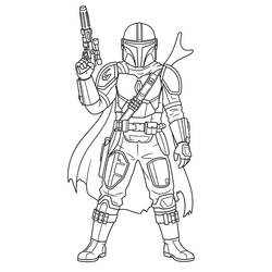 Coloriage Mandalorian (Films et Séries TV) #222063 à imprimer et colorier