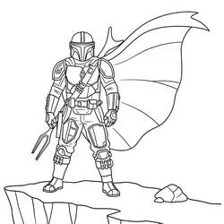 Coloriage Mandalorian (Films et Séries TV) #222070 à imprimer et colorier