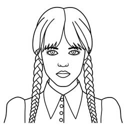 Dessins à colorier: Mercredi Addams - Coloriages à Imprimer Gratuits