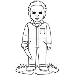 Coloriage Michael Myers (Films et Séries TV) #222108, dessin gratuit prêt à imprimer