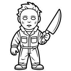 Coloriage imprimable Michael Myers (Films et Séries TV) #222112 à colorier gratuitement
