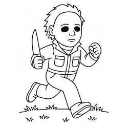 Page de coloriage Michael Myers (Films et Séries TV) #222118, gratuite à imprimer