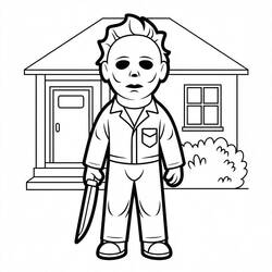 Dessin à colorier Michael Myers (Films et Séries TV) #222123, gratuit à imprimer