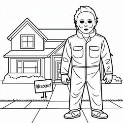 Coloriage imprimable Michael Myers (Films et Séries TV) #222125 à colorier gratuitement