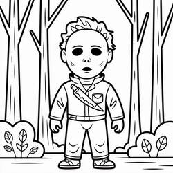 Coloriage gratuit Michael Myers (Films et Séries TV) #222129 à colorier aux crayons