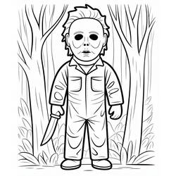 Coloriage imprimable Michael Myers (Films et Séries TV) #222131 à colorier gratuitement