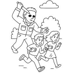 Coloriage à imprimer Michael Myers (Films et Séries TV) #222132 pour enfants et adultes