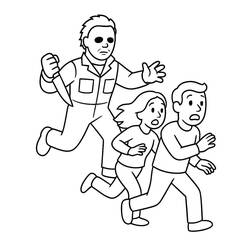 Coloriage imprimable Michael Myers (Films et Séries TV) #222133 à colorier gratuitement