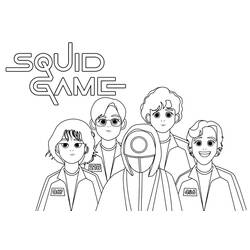 Dessin à colorier: Squid Game (Films et Séries TV) #176284 - Coloriages à Imprimer Gratuits