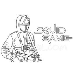 Dessin à colorier: Squid Game (Films et Séries TV) #176287 - Coloriages à Imprimer Gratuits