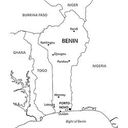 Dessin à colorier: Bénin (Géographie et Lieux) #190845 - Coloriages à Imprimer Gratuits