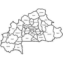 Dessin à colorier: Burkina Faso (Géographie et Lieux) #191667 - Coloriages à Imprimer Gratuits