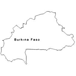 Dessin à colorier: Burkina Faso (Géographie et Lieux) #191669 - Coloriages à Imprimer Gratuits