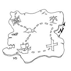 Dessin à colorier: Carte au Trésor (Géographie et Lieux) #211543 - Coloriages à Imprimer Gratuits
