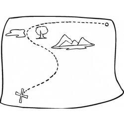 Dessin à colorier: Carte au Trésor (Géographie et Lieux) #211546 - Coloriages à Imprimer Gratuits