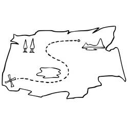Dessin à colorier: Carte au Trésor (Géographie et Lieux) #211547 - Coloriages à Imprimer Gratuits