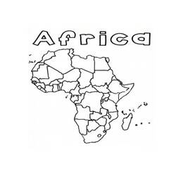 Dessins à colorier: Carte de l’Afrique - Coloriages à Imprimer Gratuits