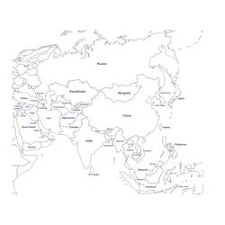 Dessin à colorier: Carte de l’Asie (Géographie et Lieux) #179900 - Coloriages à Imprimer Gratuits