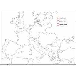 Dessin à colorier: Carte de l’Europe (Géographie et Lieux) #179887 - Coloriages à Imprimer Gratuits