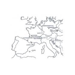 Dessin à colorier: Carte de l’Europe (Géographie et Lieux) #179888 - Coloriages à Imprimer Gratuits