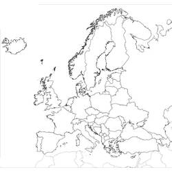 Dessins à colorier: Carte de l’Europe - Coloriages à Imprimer Gratuits