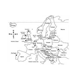 Dessin à colorier: Carte de l’Europe (Géographie et Lieux) #179895 - Coloriages à Imprimer Gratuits