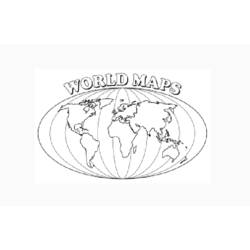 Dessin à colorier: Carte du Monde (Géographie et Lieux) #179912 - Coloriages à Imprimer Gratuits