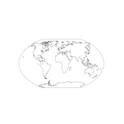 Dessin à colorier: Carte du Monde (Géographie et Lieux) #179915 - Coloriages à Imprimer Gratuits