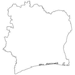 Dessin à colorier: Côte d’Ivoire (Géographie et Lieux) #191690 - Coloriages à Imprimer Gratuits