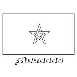 Dessin à colorier: Drapeau Maroc (Géographie et Lieux) #187978 - Coloriages à Imprimer Gratuits