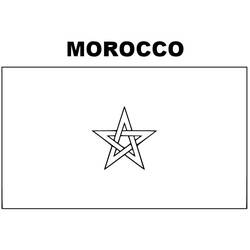 Dessin à colorier: Drapeau Maroc (Géographie et Lieux) #187979 - Coloriages à Imprimer Gratuits