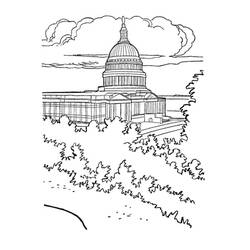 Dessin à colorier: Etats-Unis (USA) (Géographie et Lieux) #193294 - Coloriages à Imprimer Gratuits