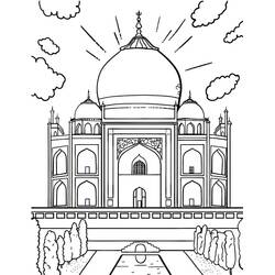 Dessin à colorier: Inde (Géographie et Lieux) #183986 - Coloriages à Imprimer Gratuits