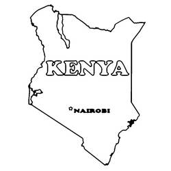 Dessin à colorier: Kenya (Géographie et Lieux) #190685 - Coloriages à Imprimer Gratuits