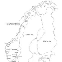 Dessin à colorier: Norvège (Géographie et Lieux) #184101 - Coloriages à Imprimer Gratuits