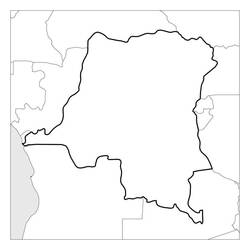 Dessin à colorier: République démocratique du Congo (Géographie et Lieux) #193379 - Coloriages à Imprimer Gratuits