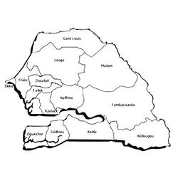 Dessin à colorier: Sénégal (Géographie et Lieux) #190700 - Coloriages à Imprimer Gratuits