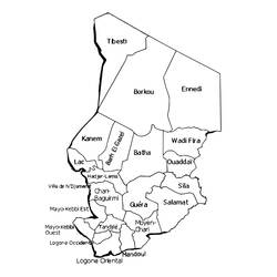 Dessin à colorier: Tchad (Géographie et Lieux) #191676 - Coloriages à Imprimer Gratuits