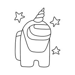 Dessin à colorier: Among Us (Jeux Vidéos) #171919 - Coloriages à Imprimer Gratuits