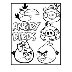 Dessin à colorier: Angry Birds (Jeux Vidéos) #25014 - Coloriages à Imprimer Gratuits